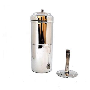 KERAM Coffee Filters Indian Style  Small/Drip Coffee Maker/South Indian-150 ml(5.07 Oz) 2 Cup-Coffee Bar Accessories-Madras Coffee Filter For Camping-Hiking Reusable/Permanent Slow Metal Filter