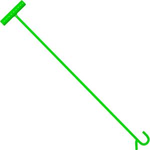 5th Wheel Pin Puller, 32" Solid Steel Chrome Plated 5th Wheel Puller Hook, Heavy Duty 5th Wheel Puller w/Hook, 1 Pack (Green)