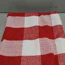 HOMEMONDE Cotton Plaid Runner Rug 2' x 6' | Red and White Checkered Hand-Woven Indoor Outdoor Area Rugs | Washable Layered Door Mat for Front Porch, Kitchen, Entryway, Farmhouse