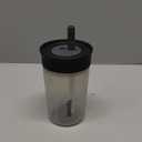 Owala Kids BPA-Free Plastic Tumbler with Spill Resistant Flexible Straw, Easy to Clean, Kids Water Bottle, Great for Travel, Dishwasher Safe, 15 Oz, Black and Gray (Skate Park)