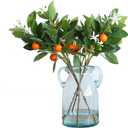 Artificial Fruits Decoration Office Decor Fake Plants Table Decor Nearly Real Plastic Fruit Branch for Desk Decoration Ornaments (Small cumquat)