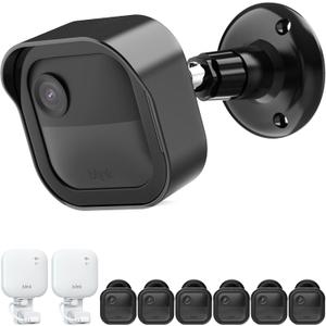 Camera Mount for Blink Outdoor 4 (4th Gen) and Outdoor (3rd Gen), 6 Pack Weatherproof Protective Housing and 360 Degrees Adjustable Mount with 2 Pack Blink Sync Module Mount (Black)