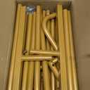 6.6FTx6.6FT Wedding Balloon Arch Backdrop Stand, Gold Square Rectangular Metal Background Arch Frame for Garden Flower Arch, Birthday, Baby Shower Parties Decoration