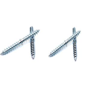 50PCS Galvanized Double Head Pointed Tail Furniture self-Tapping Screw with Two Pointed Teeth Bolts (M7*70-50pcs, Silver)