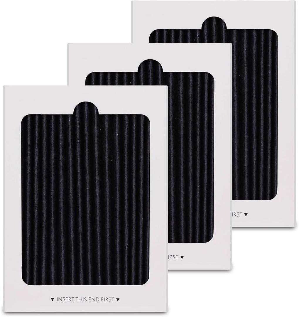 3 Pack Refrigerator Air Filter Replacement for Frigidaire and Electrolux EAFCBF Fridge Replace 242061001, 242047801, 242047804, Effective Filtration with Activated Carbon Filter