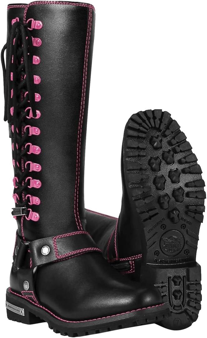 Women's Knee-High Fashion Boots, Comfortable Low Heel Mid Calf Flat Boots for Ladies,Size: 7.5