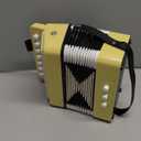 10 Keys Kids Accordion, Horse Button Accordion Toys Accordian Mini Musical Instruments Button for Child Children Kids Toddlers Beginners (Light Yellow)