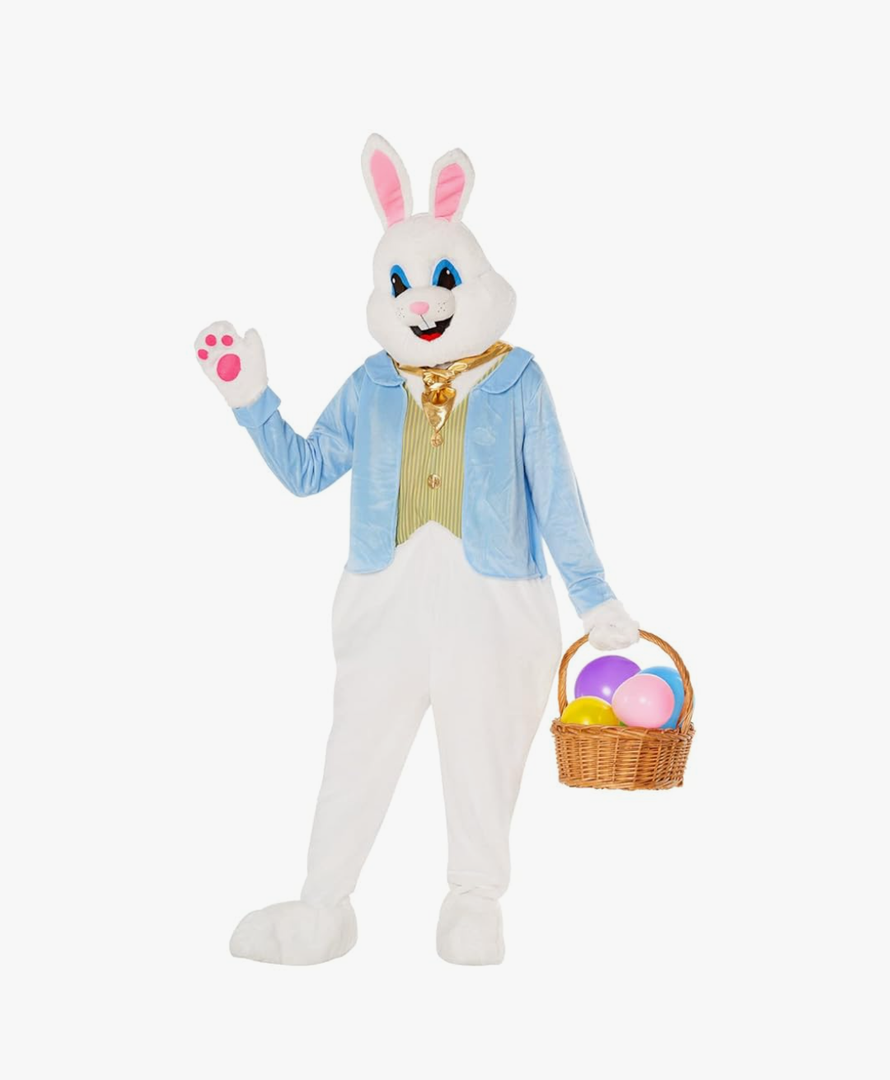 Morph Easter Bunny Costume Adult Deluxe Rabbit Mascot Outfit for Men - Perfect for Easter Costumes and Events, Standard