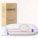 Adjustable Premium Memory Foam Pillow, King Size 34x18 inches, 400 TC Organic Cotton Cover with Down Alternative Plush Padding, Designed for Stomach, Back, & Side Sleepers