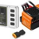 GOUPRC Brushless ESC 60A 2-3S Electric Speed Controller with Programming Card Combo Kit for 1/10 1/12 RC Off-Road Car Truck Orange