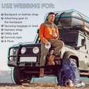 TECEUM 3/4" & 5/8" & 1" & 1.5" & 2" Webbing  10 25 50 Yards  40+ Colors  Heavy Duty 1 Inch 1.5 Inch 2 Inch Backpack Straps  Webbing for Outdoors Indoors Crafting DIY (Simple Blue)