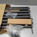 Seville Classics Sturdy Freestanding Storage Shelf for Bedroom, Closet, Entryway, Dorm Room Organizer Stackable Durable Metal Shoe Rack Ash Gray Slat, 3-Tier