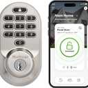 Kwikset Halo Wi-Fi Smart Lock, Keyless Entry Door Deadbolt, Geofence Auto-Unlock, Grade AAA Certified, No Hub Required Easy Install, Satin Nickel, Backlit Keypad