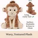 GUND Cozys Collection Monkey Plush, Monkey Stuffed Animal for Ages 0 and Up, Brown, 10