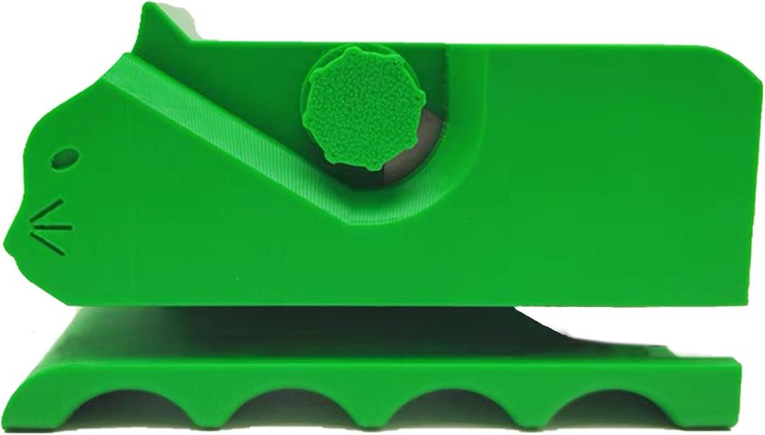 4 x Wlizyzfhy Cardboard Cutter for Cat Scratchers,3D Printed Kitten Shaped Cardboard Handheld Cutter Tool, for Cat Lovers-Green
