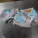 TASHEHE Women's Triangle Thong Bikini Set Sexy String Brazillian Two Piece Swimsuit Cute Bikini Bathing Suit (Light Blue)