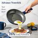 Pots and Pans Set Nonstick, Umite Chef Kitchen Non Stick Induction Cookware & Bakeware Set - 31 PCS Cooking Pans Set with Frying Pans & Utensil, Sturdy & Easy to Clean & PFOA Free (Navy Blue), Extra Large