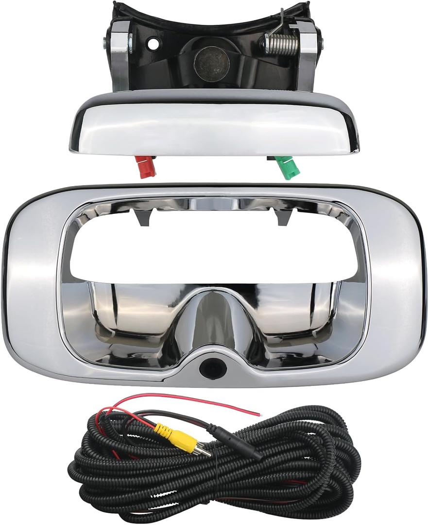 Backup Camera Tailgate Handle Rear View Camera Liftgate Latch Handle Chrome Compatible with 1999-2007 Chevrolet Chevy Silverado,GMC Sierra 1500 2500 3500 HD