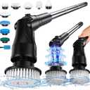 Electric Spin Scrubber,Power Spin Scrubber Brush for Bathroom with 10 Replacement Head