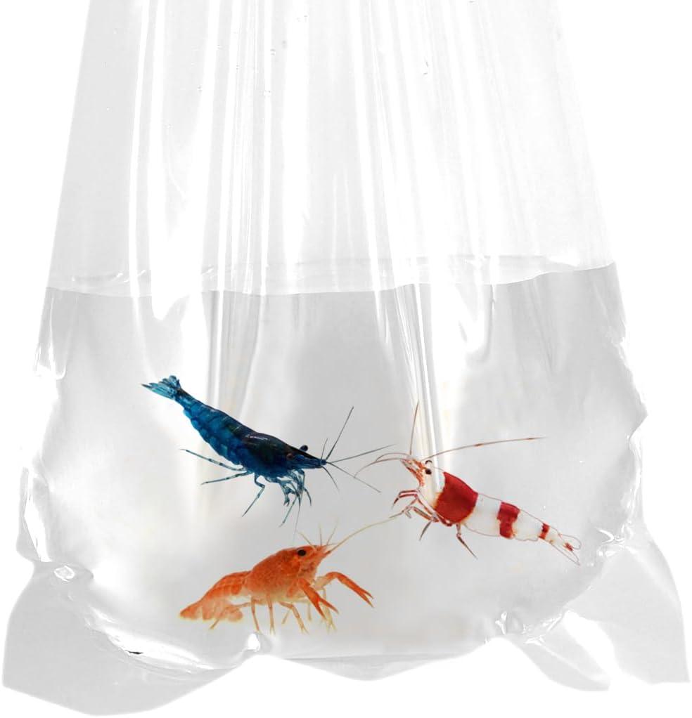 Fishery Bags 4 Inches Leak Proof Rounded Bottom Clear Plastic Fish Bags for Shrimps and Betta Fish Transport. (4" x 10" / 100 Pack / 4 Mil)