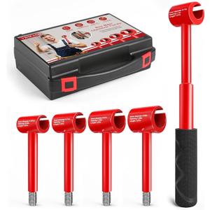 4 in 1 Door Hinge Adjustment Tool Kit Multi-Size Hinge Gap Adjusting Wrench with Rubber Handle Heavy Duty Painted Steel for Residential and Commercial
