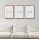 Framed Boho Neutral Terracotta Abstract Wall Art Bedroom, 3 Piece Beige Orange Sun Arch Canvas Artwork for Walls, Mid Century Modern Rainbow Prints Wall Decor for Living Room Nursery Room, 16x24 Inch
