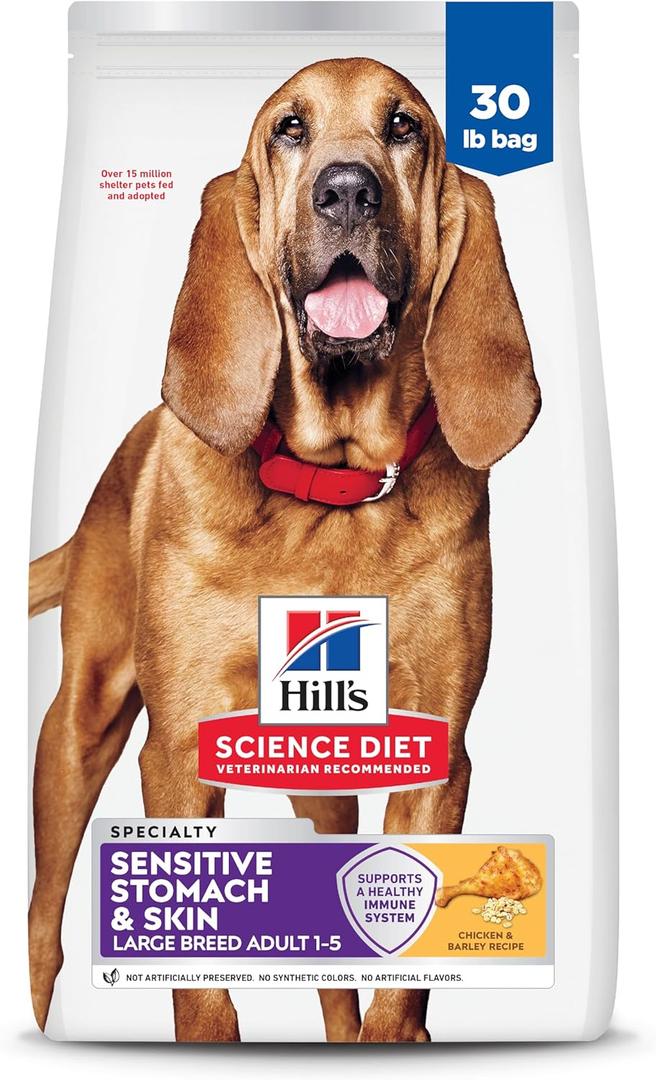 Hill's Science Diet Adult Sensitive Stomach & Skin Large Breed Dry Dog Food, Chicken, 30 lb. Bag