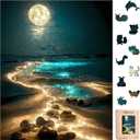 Wooden Puzzles for Adults, Wooden Jigsaw Puzzles 270pcs, Unique Animal Shaped Adult Wooden Puzzles, Irregular Wood Puzzles Adult with Beautiful Wooden Box Birthday Gift Family Game (11.2 x 15.1 in)