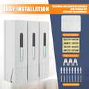 Shampoo Conditioner Dispenser 3 Chamber Wall Mounted Shower Soap Dispenser 400ml Shower Gel Shampoo Conditioner for Bathroom Kitchen Hotel Office Hospital (White)