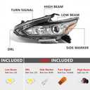 Huray LED Headlight Assembly Fit for Nissan Altima 2016 2017 2018 LH OE Factory Projector Headlamp w/LED DRL Smoked Lens Replacement Left Driver Side
