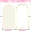 Wokceer 6.6 FT Wedding Arch Stand and Arch Cover, Metal Arch Stand with Arch Stand Cover for Birthday Party Wedding Ceremony Bridal Baby Shower Event Decor