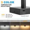 LED Bathroom Vanity Light, Modern Bathroom Light Fixture Over Mirror (3000K/4000K/6000K, Dimmable), Vanity Light Bar with Angle Adjustable, 40 Inch, Black
