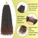 9Packs 14 Inch Senegalese Twist Crochet Hair with Curly Ends Boho Island Twist Crochet Hair Pre-Looped Boho Twist Crochet Braids for Black Women Synthetic Braiding Hair (1B/30#)
