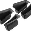 CDEFG 4Pcs for 2025 2026 Mazda CX-50 Center Console Organizer Tray Door Handle Pockets Trash Can Storage Box for 2023 2024 2025 2026 Mazda CX-50 Accessories 4-Doors Trash Bin Storage Case TPE Material