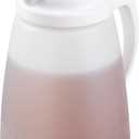 Restaurantware - RW Base 48 Ounce All Purpose Syrup Dispenser, 1 Honey Dispenser - White Top, Stainless Steel Slide Cover, Plastic Pancake Syrup Dispenser, Perfect For Diners, Restaurants, Home