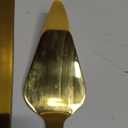 Cake Cutting Set for Wedding, Elegant Cake Knife and Server Set with Thickened Stainless Steel Rounded Edges, Cake Cutter Pie Spatula for Birthday Anniversary Christmas, 2 Pcs, Gold (13.0 Inch)