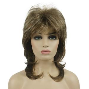 Lydell Long Soft Shaggy Layered Classic Cap Full Synthetic Wigs (12TT26 Brown with Highlights)