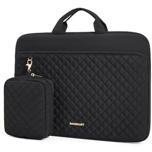 BAGSMART 15-16 inch Laptop Sleeve with Handle, Puffy Padded Laptop Case Bag, Portable MacBook Sleeve Compatible with MacBook Air/Pro 15.6-16 inch, Computer Case Fitted with Dell,HP, 1 Piece
