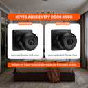 Haidms 2 Packs Black Door Knob with Key, Keyed Alike Exterior Door Knobs with Lock, Entry Door Knob for Bedrooms, Bathrooms, Matte Black Locking DoorKnobs - Square Panel 