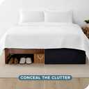 Bare Home Twin XL Bed Skirt - 15-Inch Tailored Drop Easy Fit - Bed Skirt for Twin Extra Long Beds - Center & Corner Pleats (Twin XL, Black)