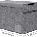 YOLOXO Toy Box Chest, Collapsible Sturdy Storage Bins with Lids, Extra Large Kids Toy Storage Organizer Boxes Bins Baskets for Kids, Boys, Girls, Nursery Room, Playroom, Closet (Linen Gray)