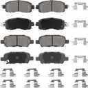 2 x Front Ceramic & Rear Semi-Metallic Brake Pads Set for Nissan Altima 2013-2019 Only 4-Door Models 8PCS