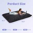 Hobestluk 3 in 1 Bean Bag Chair Giant Bean Bag Chairs Convertible Bean Bag Floor Cushion with Machine Washable Cover, Beanbag Chairs for Adult (Dark Grey) Large