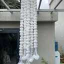 Art Box Marigold Diwali & Wedding Decorations Artificial Flowers - White Fake Flowers - 5 FT Strands Pack of 5