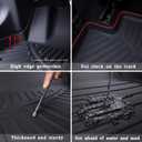 Large Cargo Liners with Backrest Mat for 2024 2025 Mazda CX90 CX-90 7&8 Seats(Not for 6 Seats), TPE All Weather Protection Trunk Mat with Velcro Rear Seats Backrest