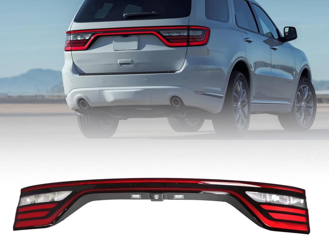 Liftgate Center Tail Light Assembly Compatible with Durango 2014-2022 Tail Lamp with Camera Hole 68453659AA 68453659AB