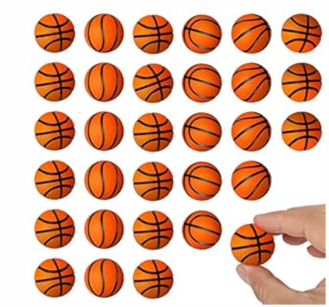 30 Pcs Mini Basketballs Stress Balls 1.18 Inch Mini Basketball Party Favor Tiny Foam Basketballs Small Soft Sports Balls Basketball Decorations Foam Toy for Relief Party