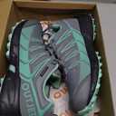 Women's Waterproof Hiking Shoes Lightweight Non-Slip Trails Walking Shoes Outdoor Sneakers (9.5, Green)