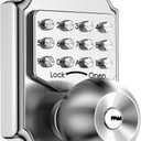 Bravex Keyless Entry Keypad Deadbolt Door Lock 304 Stainless Steel Sabbath Lock 100% Mechanical Shabbos Lock- No Risk of Low Power