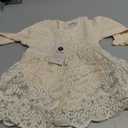 Newborn Infant Baby Girl Fall Winter Romper Dress White Beige Boho Lace Floral Clothes Toddler Long Sleeve Bodysuit